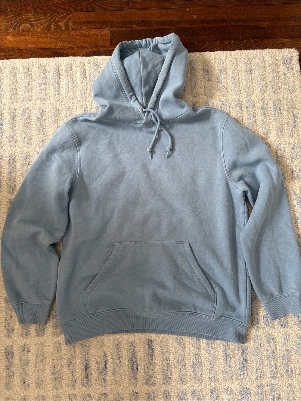 H&M Men's Hooded Pullover Sweatshirt - Light Blue
